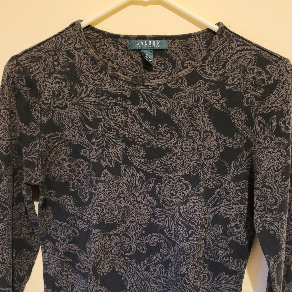 Ralph Lauren Medium Black and Grey Longsleeve shirt